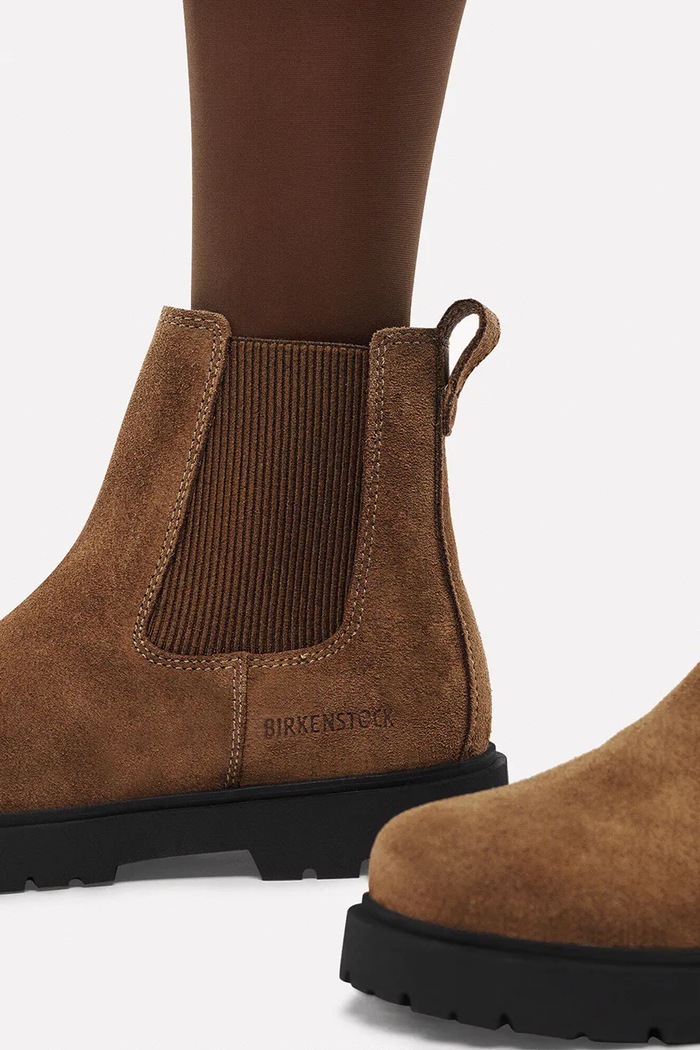 Birkenstock Gležnjarji ženski semišasti Highwood Suede Leather 1033155