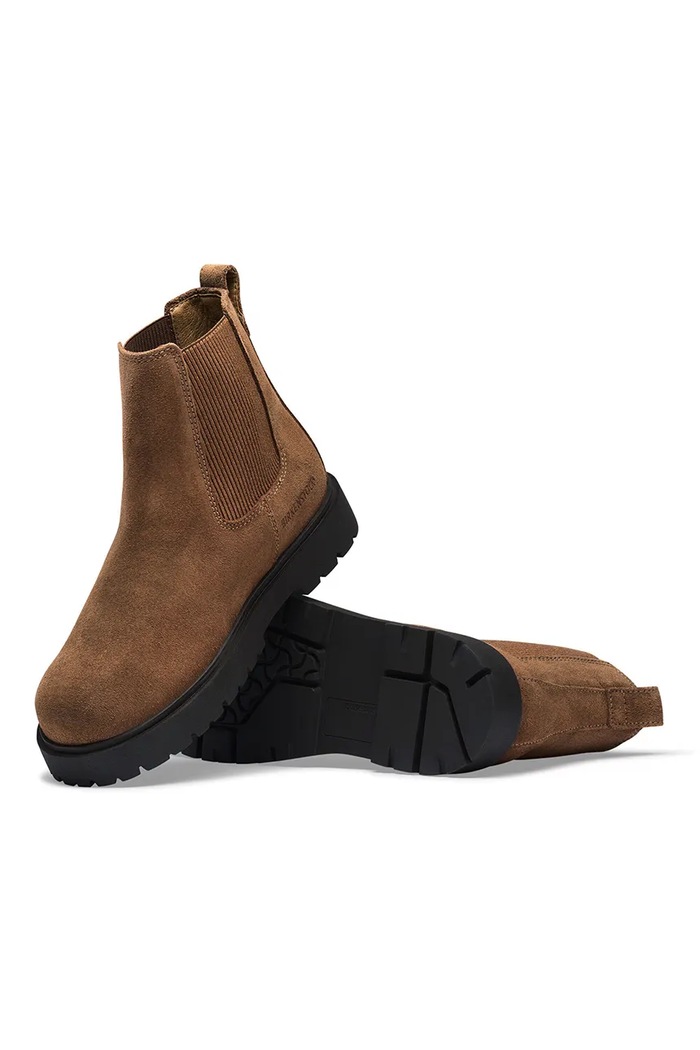 Gležnjarji ženski semišasti Highwood Suede Leather Birkenstock 1033155 rjava