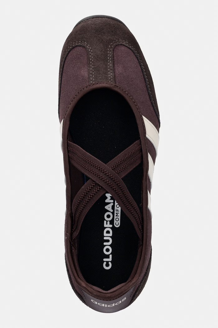 adidas baleriny zamszowe Barreda Mary Jane brązowy KJ2255
