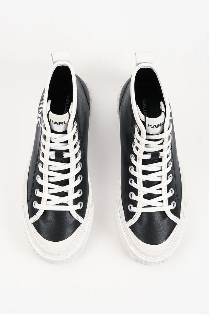 Karl Lagerfeld Kampus Max V trampki damskie skórzane czarny KL60545.000