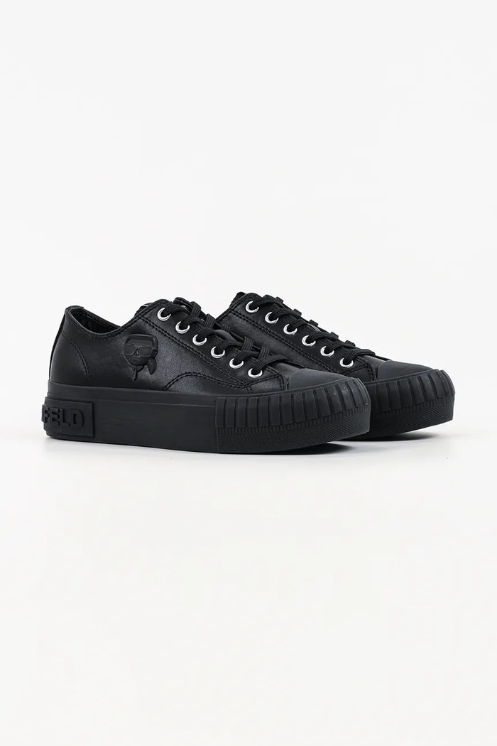 Karl Lagerfeld Kampus Max Nft tenisówki dziecięce skórzane KL60426.00X czarny AW26