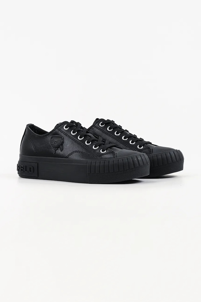 Karl Lagerfeld Kampus Max Nft tenisówki dziecięce skórzane KL60426.00X czarny AW26
