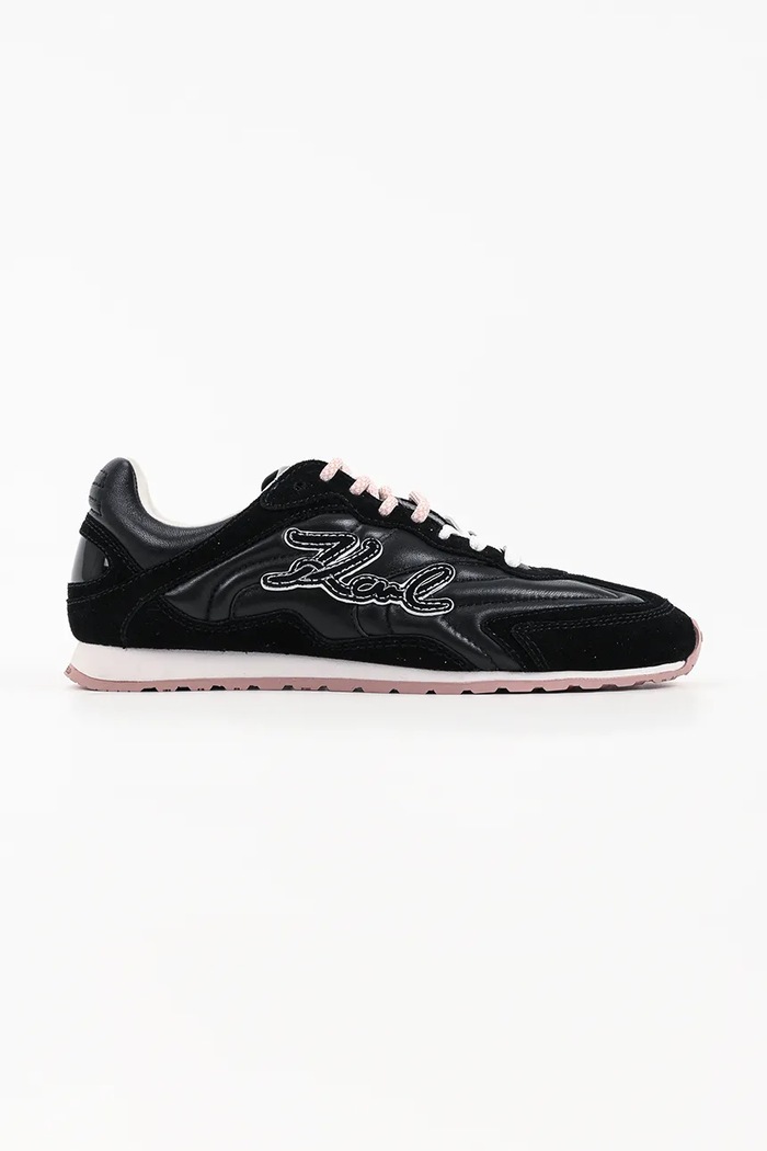 Karl Lagerfeld Venus sneakersy damskie skórzane czarny KL65926A.300