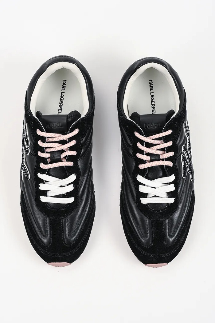 Karl Lagerfeld Venus sneakersy damskie skórzane czarny KL65926A.300