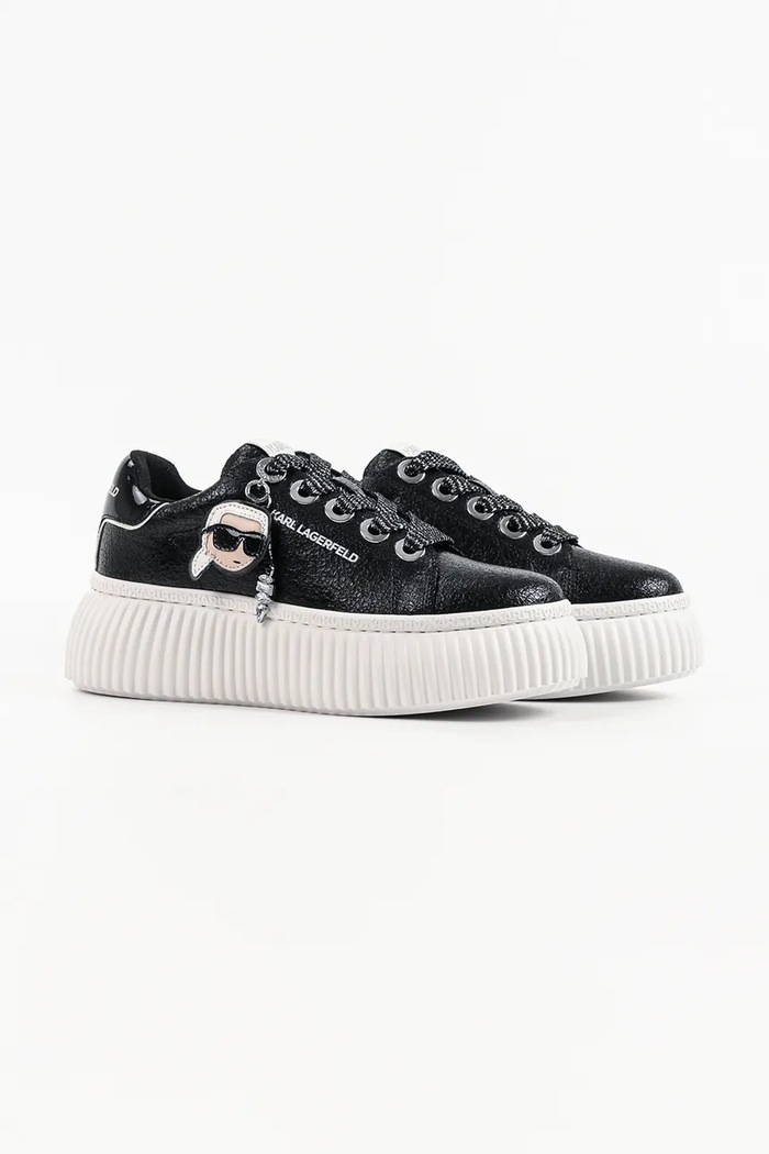 Karl Lagerfeld Kreeper Nft sneakersy damskie skórzane KL42376C.100 czarny AW26