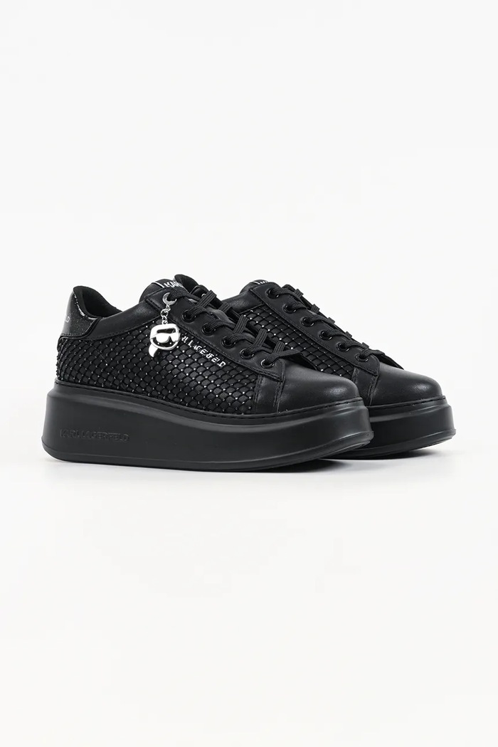 Karl Lagerfeld Anakapri sneakersy damskie skórzane KL63577N.00S czarny AW26