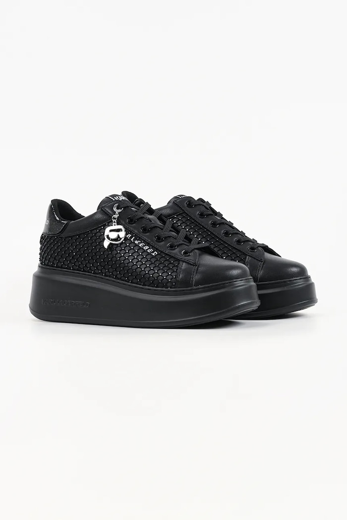 Karl Lagerfeld Anakapri sneakersy damskie skórzane KL63577N.00S czarny AW26
