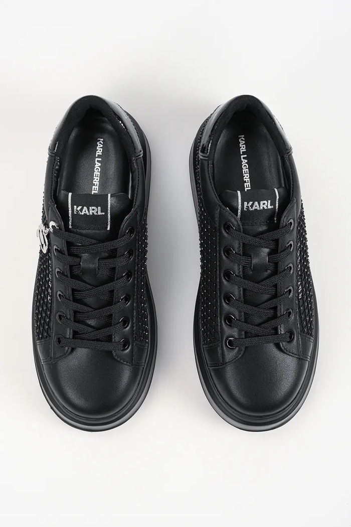 Karl Lagerfeld Anakapri sneakersy damskie skórzane czarny KL63577N.00S