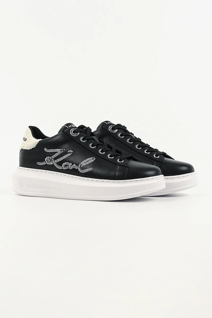 Karl Lagerfeld Kapri sneakersy damskie skórzane KL62510R.000 czarny AW26