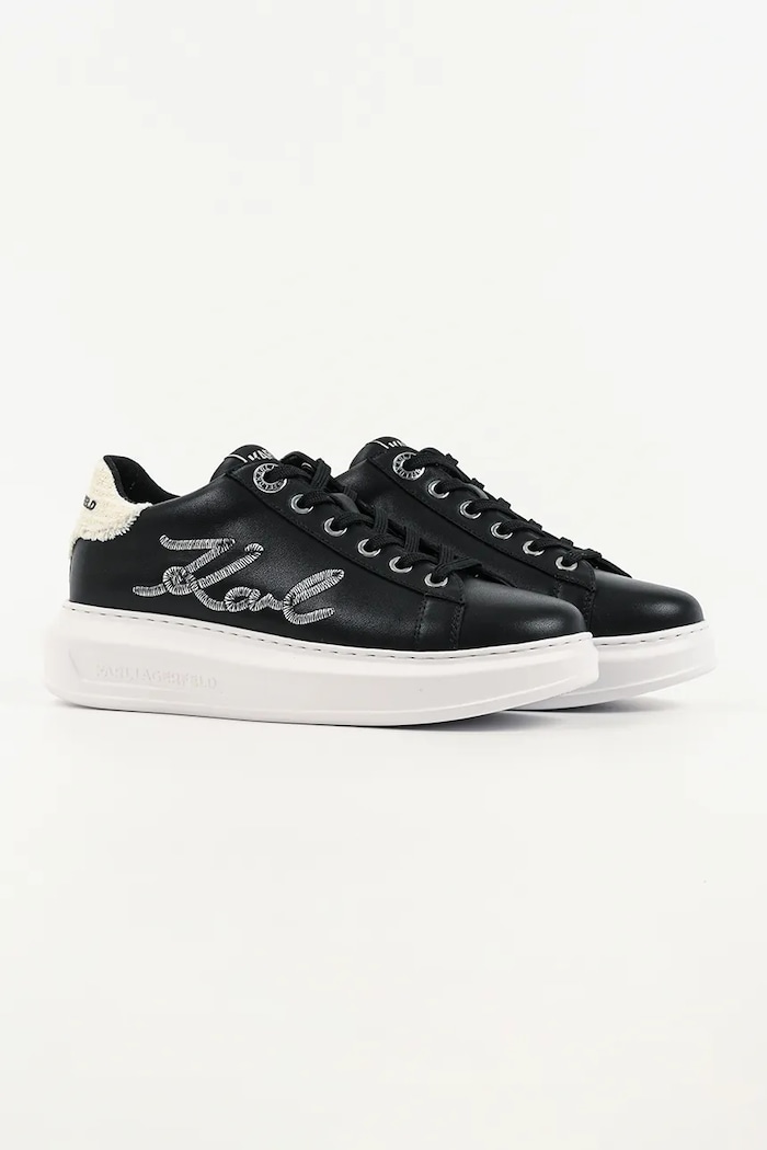 Karl Lagerfeld Kapri sneakersy damskie skórzane KL62510R.000 czarny AW26