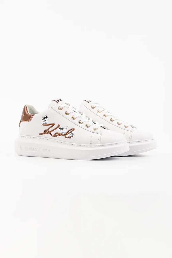 Karl Lagerfeld Kapri sneakersy damskie skórzane KL62510C.013 biały AW26