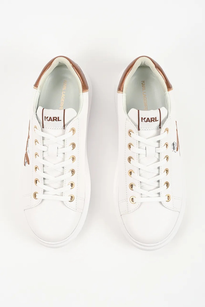 Karl Lagerfeld Kapri sneakersy damskie skórzane biały KL62510C.013