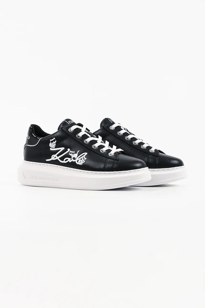 Karl Lagerfeld Kapri sneakersy damskie skórzane KL62510C.000 czarny AW26