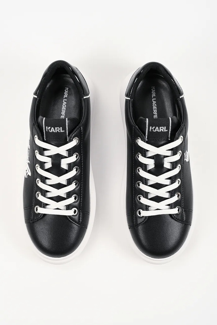 Karl Lagerfeld Kapri sneakersy damskie skórzane czarny KL62510C.000