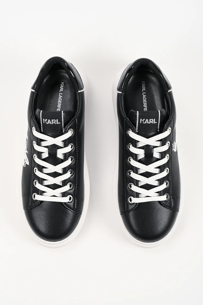Karl Lagerfeld Kapri sneakersy damskie skórzane czarny KL62510C.000