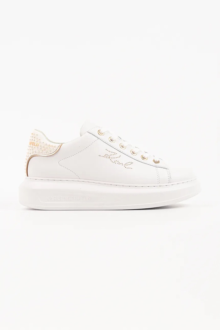 Karl Lagerfeld Kapri sneakersy damskie skórzane biały KL62518P.01G
