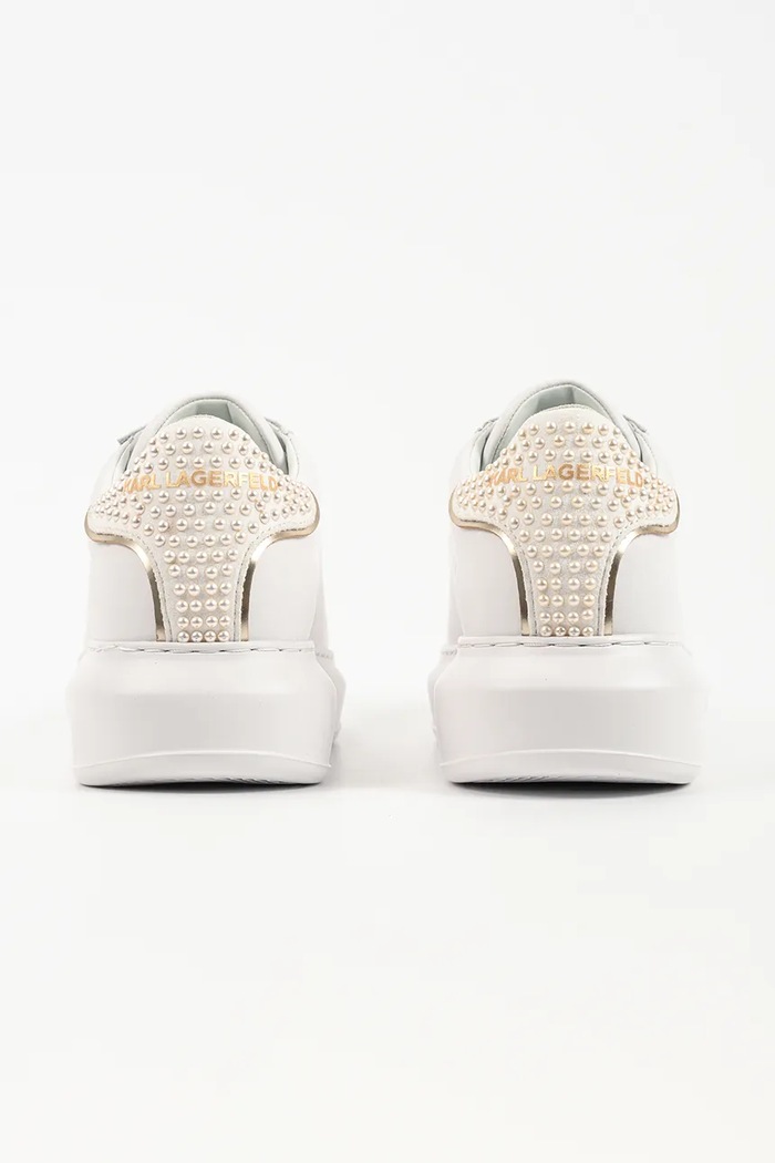 Obuwie Karl Lagerfeld Kapri sneakersy damskie skórzane KL62518P.01G biały