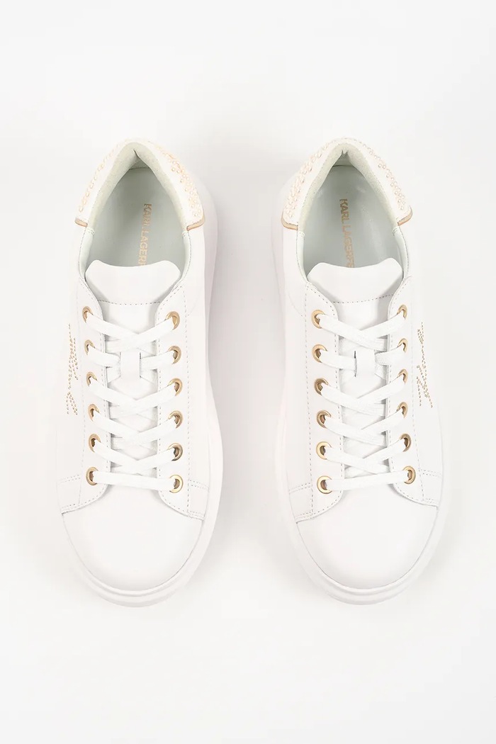 Karl Lagerfeld Kapri sneakersy damskie skórzane biały KL62518P.01G