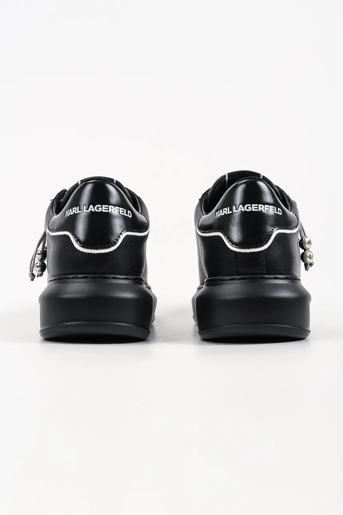 Обувки Karl Lagerfeld Kapri маратонки дамски от кожа KL62516T.00X черен