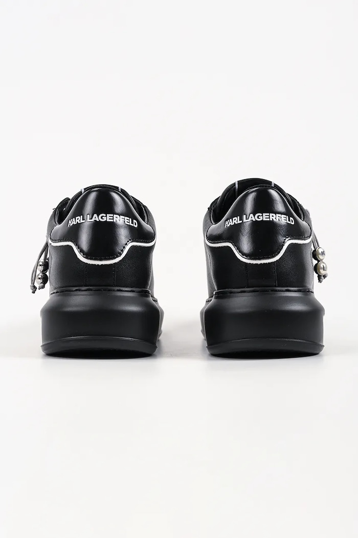Обувки Karl Lagerfeld Kapri маратонки дамски от кожа KL62516T.00X черен