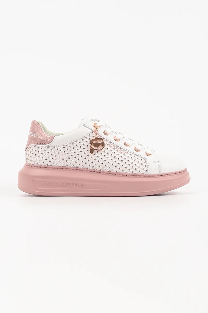 Karl Lagerfeld Kapri sneakersy damskie skórzane biały KL62577N.01P
