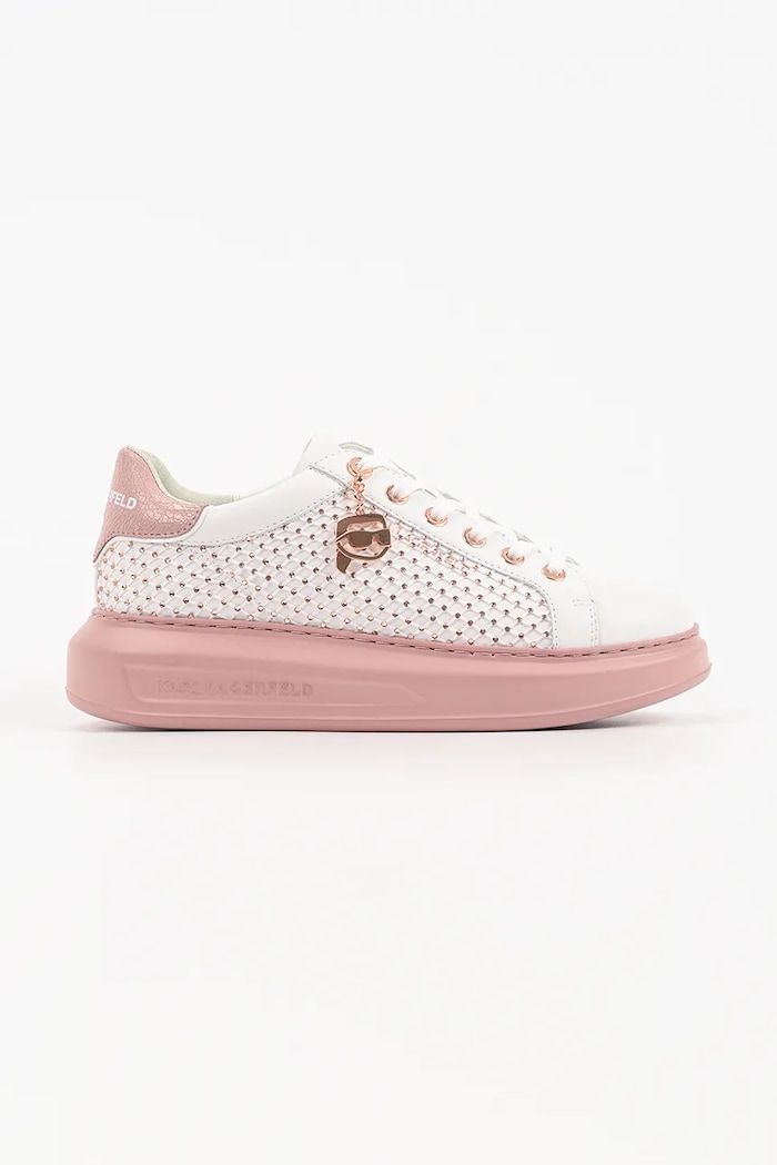 Karl Lagerfeld Kapri sneakersy damskie skórzane biały KL62577N.01P