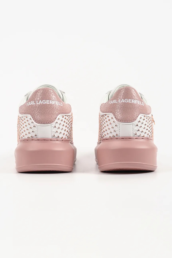 Obuwie Karl Lagerfeld Kapri sneakersy damskie skórzane KL62577N.01P biały