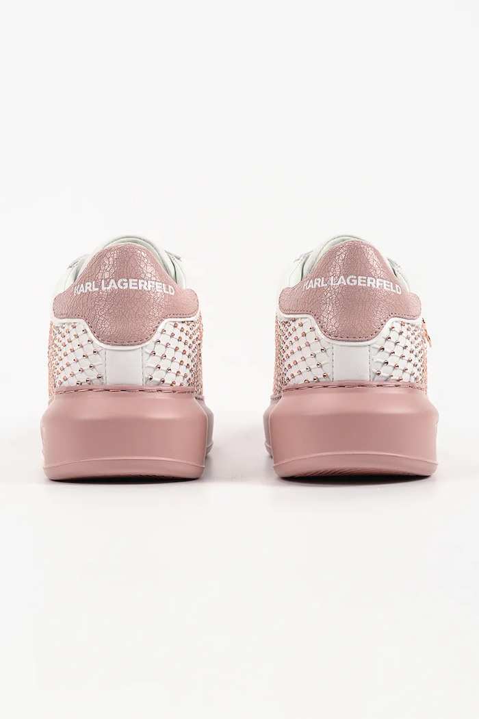 Obuwie Karl Lagerfeld Kapri sneakersy damskie skórzane KL62577N.01P biały