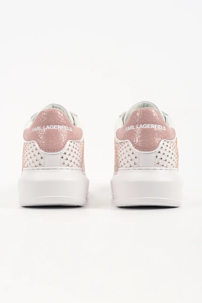 Obuwie Karl Lagerfeld Kapri sneakersy damskie skórzane KL62577N.01P biały
