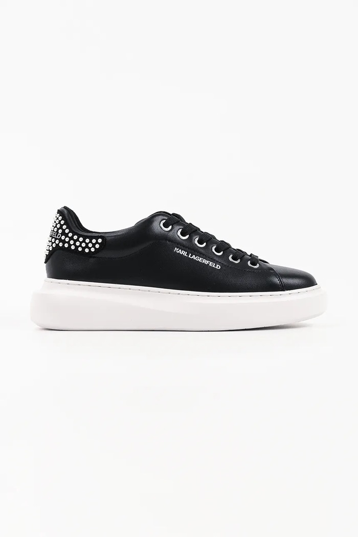 Karl Lagerfeld Kore sneakersy damskie skórzane czarny KL66526P.000