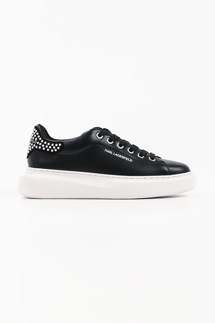 Karl Lagerfeld Kore sneakersy damskie skórzane czarny KL66526P.000
