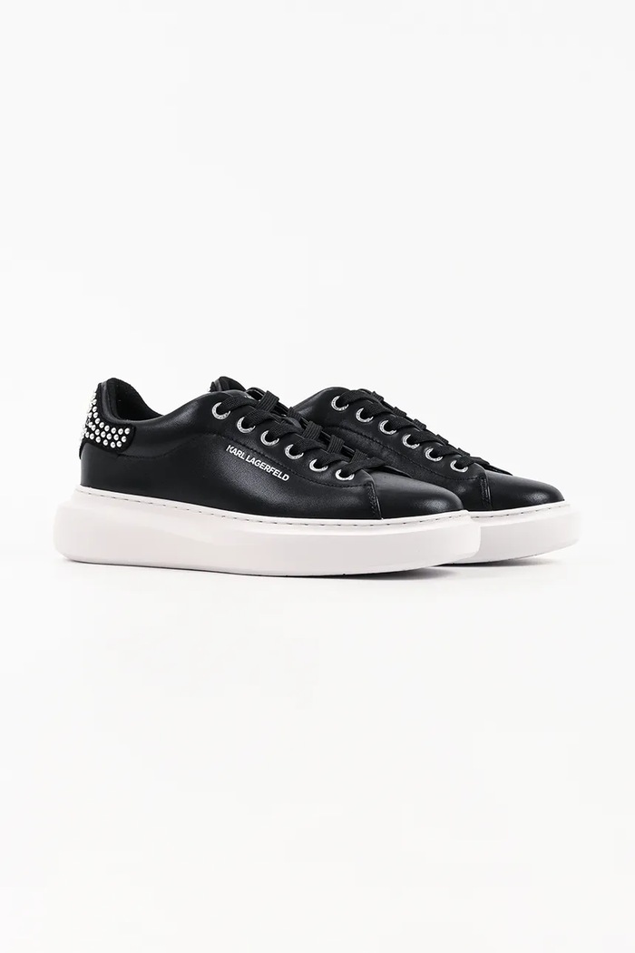 Karl Lagerfeld Kore sneakersy damskie skórzane KL66526P.000 czarny AW26