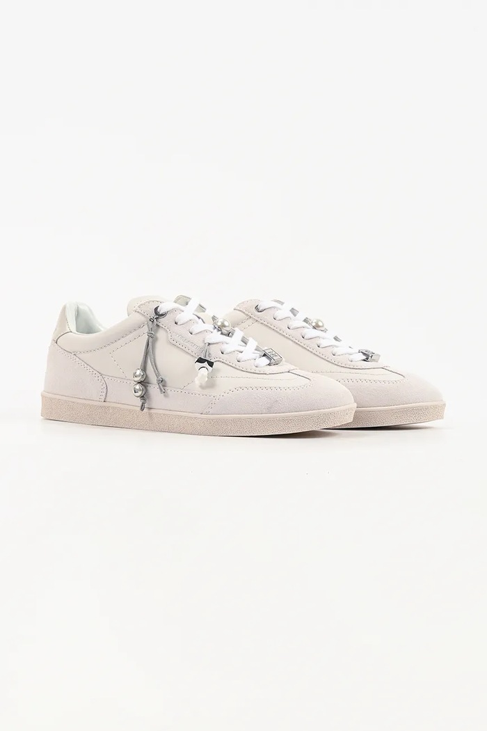Karl Lagerfeld Kandidate sneakersy damskie skórzane KL63821.3T1 beżowy AW26