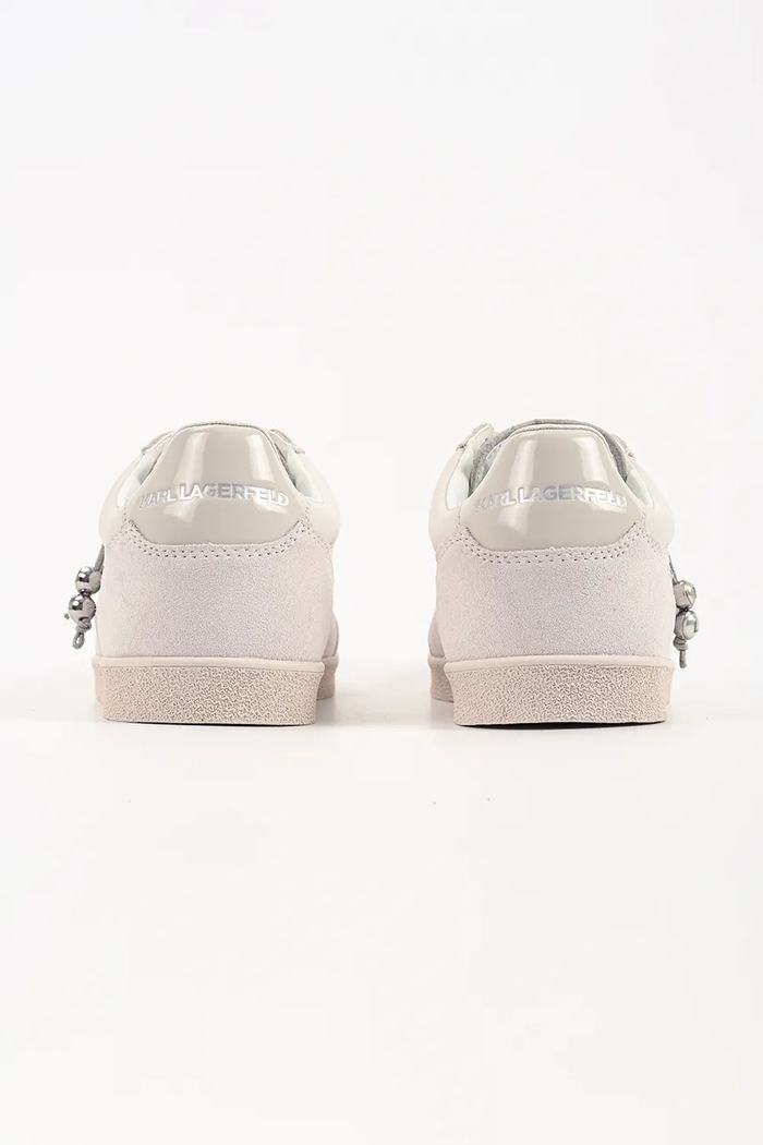 Obuwie Karl Lagerfeld Kandidate sneakersy damskie skórzane KL63821.3T1 beżowy