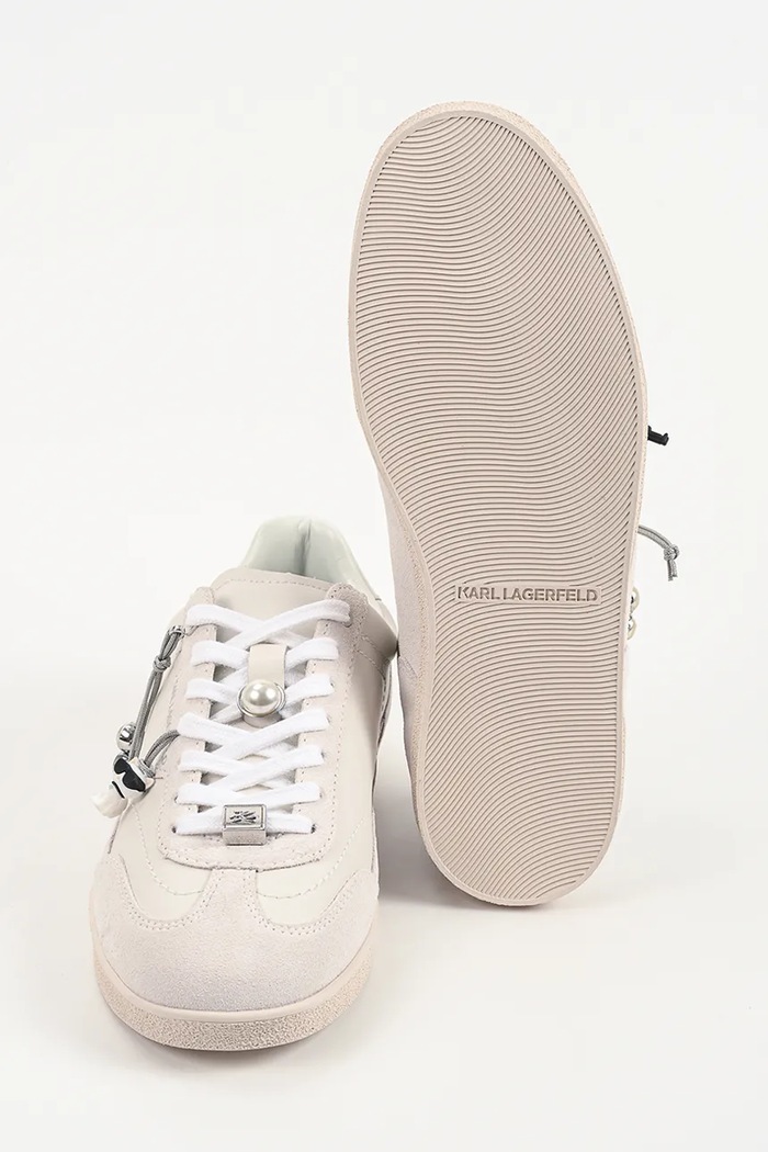 Karl Lagerfeld Kandidate sneakersy damskie skórzane KL63821.3T1 beżowy