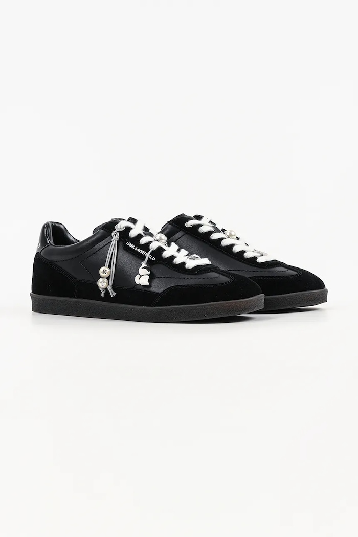 Karl Lagerfeld Kandidate маратонки дамски от кожа KL63821.300 черен AW26
