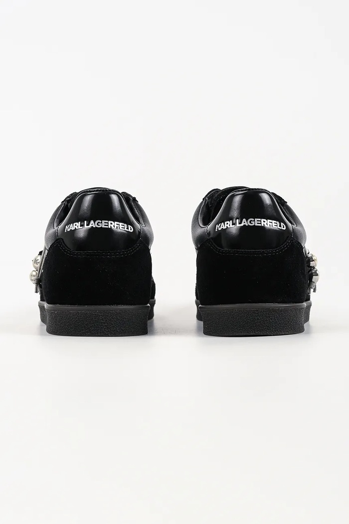 Обувки Karl Lagerfeld Kandidate маратонки дамски от кожа KL63821.300 черен