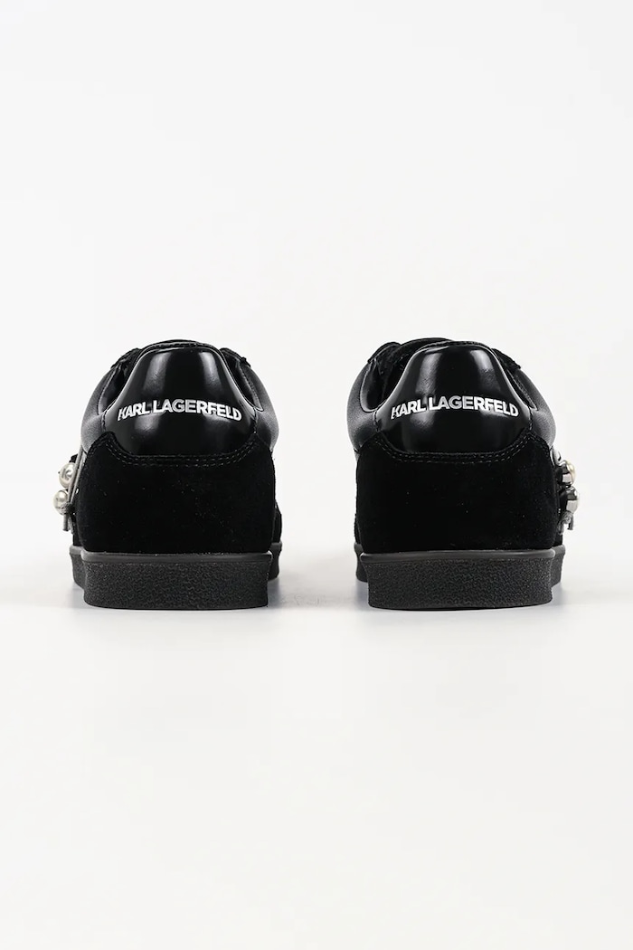 Обувки Karl Lagerfeld Kandidate маратонки дамски от кожа KL63821.300 черен