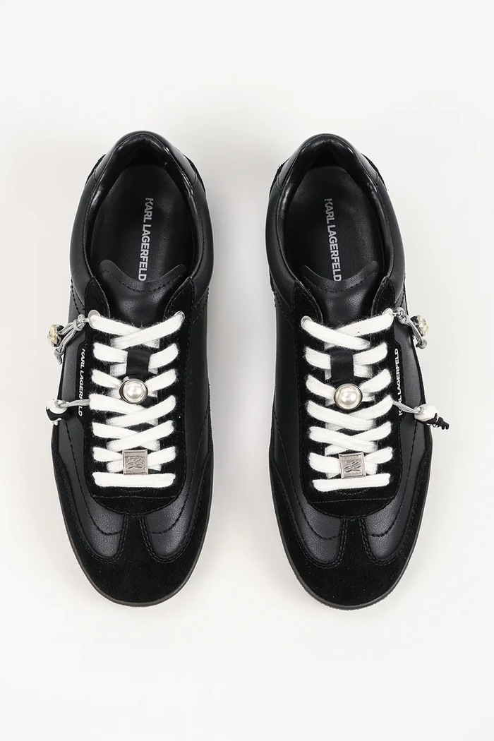 Karl Lagerfeld Kandidate маратонки дамски от кожа черен KL63821.300