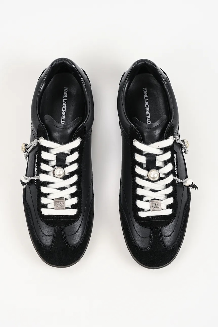 Karl Lagerfeld Kandidate маратонки дамски от кожа черен KL63821.300