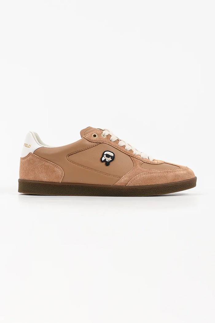 Karl Lagerfeld Kandidate Nft sneakersy damskie skórzane brązowy KL63830N.322