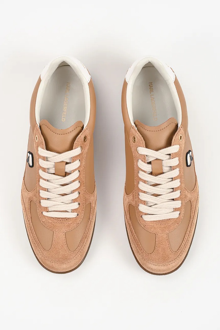 Karl Lagerfeld Kandidate Nft sneakersy damskie skórzane brązowy KL63830N.322