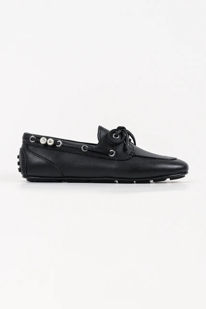 Karl Lagerfeld mokasyny damskie skórzane Ariella czarny KL40825.000
