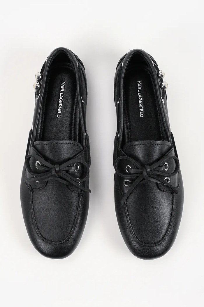 Karl Lagerfeld mokasyny damskie skórzane Ariella czarny KL40825.000