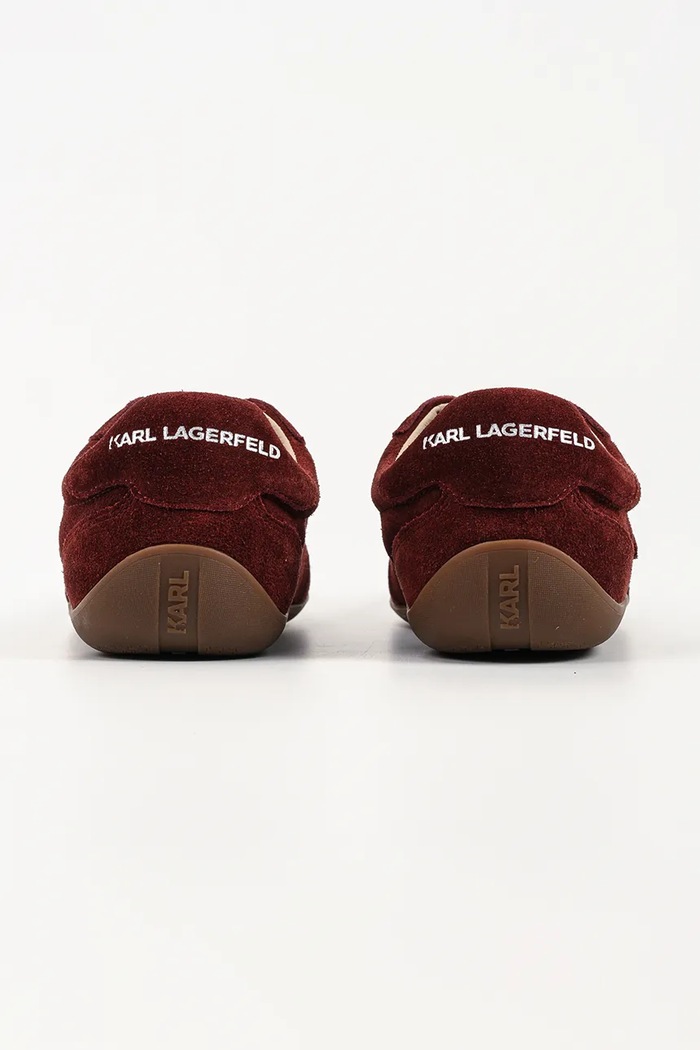 Obuwie Karl Lagerfeld Altia sneakersy damskie zamszowe KL66122.5NN bordowy