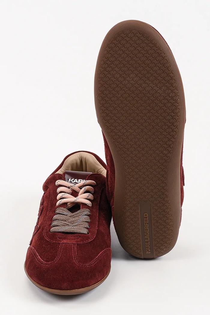 Karl Lagerfeld Altia sneakersy damskie zamszowe KL66122.5NN bordowy