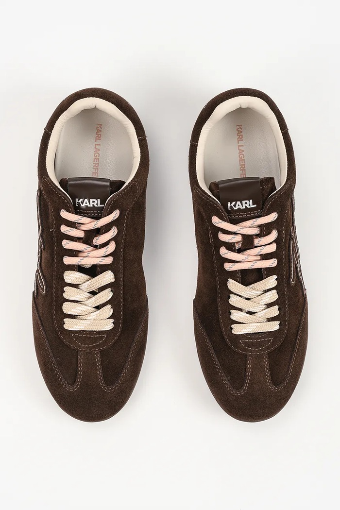 Karl Lagerfeld Altia sneakersy damskie zamszowe brązowy KL66122.5CH