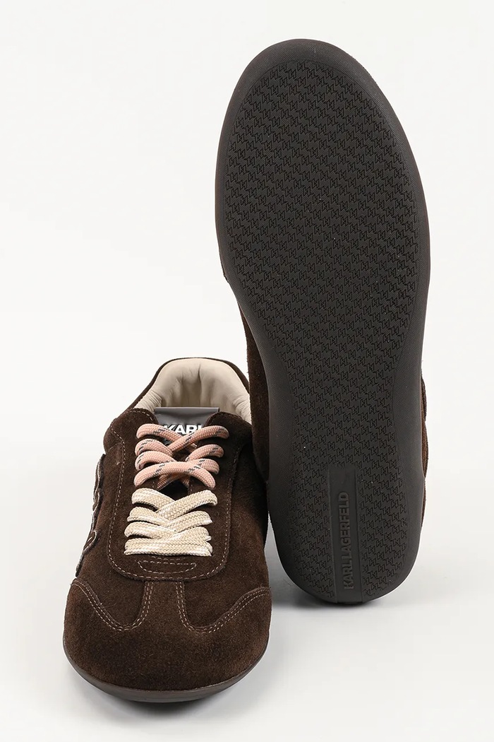 Karl Lagerfeld Altia sneakersy damskie zamszowe KL66122.5CH brązowy