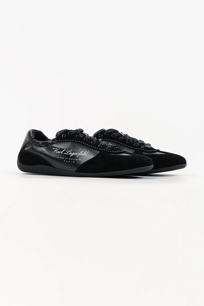 Karl Lagerfeld Altia sneakersy damskie skórzane KL66125A.300 czarny AW26