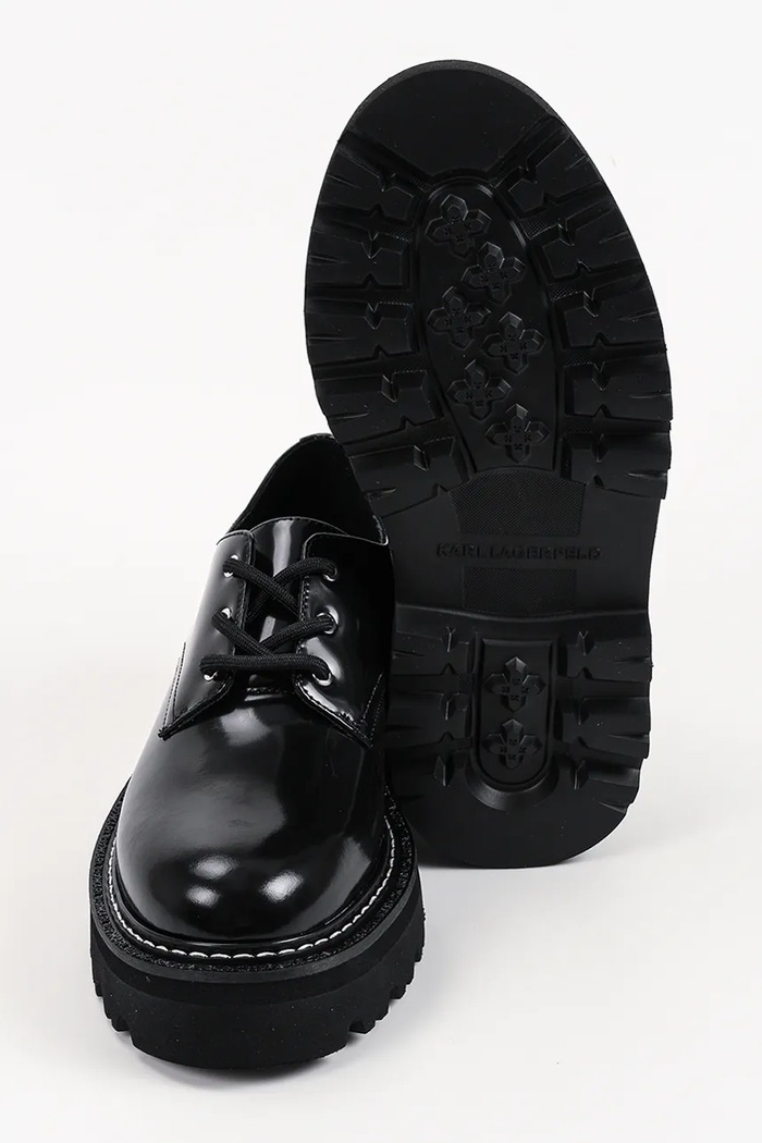 Karl Lagerfeld półbuty damskie skórzane Kyla KL43426.000 czarny